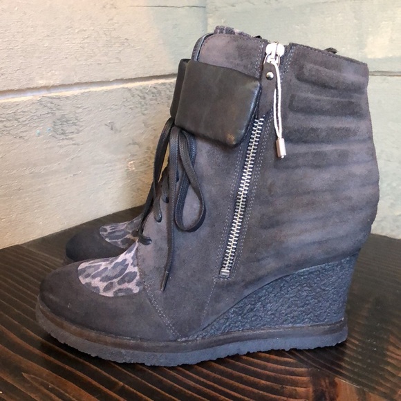 Made in Italy Vic Wedge Leather Sneakers - Picture 5 of 14